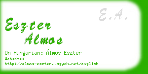 eszter almos business card