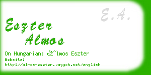 eszter almos business card